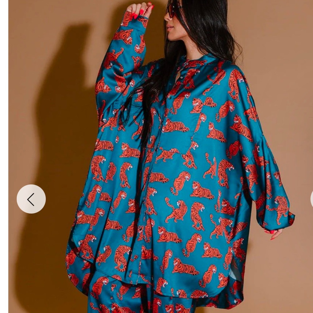 DRESSED IN LALA SATIN PLAYSUIT IN WILD WOMAN